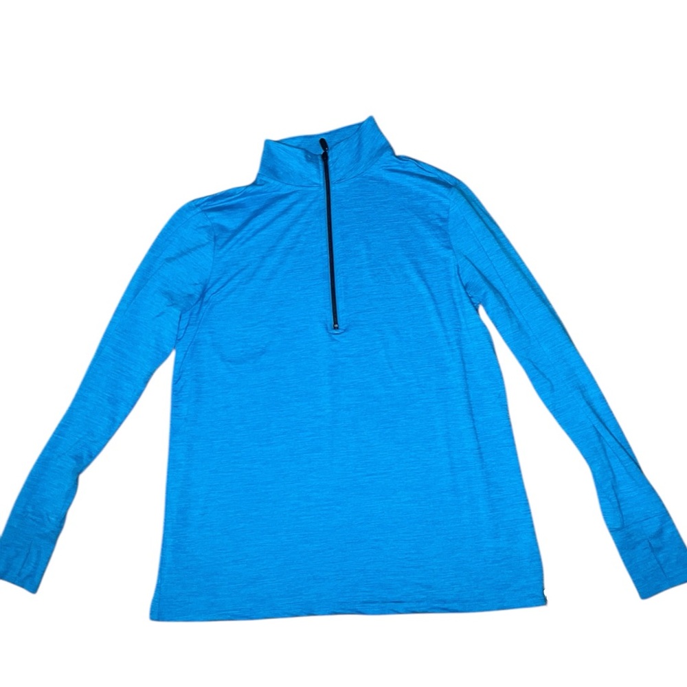 Torrid Aqua Quarter Zip long Sleeve active Top-Size 1